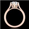 Image 3 : 1.25 ctw VS/SI Diamond Solitaire Art Deco Ring 18k Rose Gold - REF-490K9Y