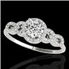 Image 1 : 1.33 ctw Certified Diamond Solitaire Ring 10k White Gold - REF-190R9K