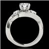 Image 2 : 1.76 ctw Certified Diamond Bypass Solitaire Ring 10k White Gold - REF-238A6N