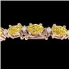 Image 1 : 25.8 ctw Citrine & VS/SI Diamond Eternity Bracelet 10k Rose Gold - REF-118X4A
