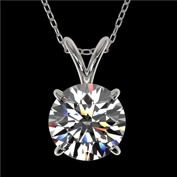 1.50 ctw Certified Quality Diamond Necklace 10k White Gold - REF-224H8R