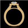 Image 1 : 2 ctw Princess VS/SI Diamond Solitaire Micro Pave Ring 18k Yellow Gold - REF-472M8G