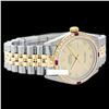 Image 2 : Rolex Men's Two Tone 14K Gold/SS, QuickSet, Roman Dial & Diam/Ruby Bezel