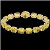 Image 2 : 78 ctw Citrine & Micro Pave Diamond Bracelet 14k Yellow Gold - REF-212R8K
