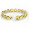 Image 3 : 78 ctw Citrine & Micro Pave Diamond Bracelet 14k Yellow Gold - REF-212R8K