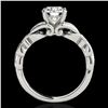 Image 2 : 1.35 ctw Certified Diamond SolitaireRing 10k White Gold - REF-238K6Y