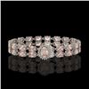 Image 1 : 27.57 ctw Morganite & Diamond Bracelet 14K White Gold - REF-400A2N