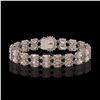 Image 3 : 27.57 ctw Morganite & Diamond Bracelet 14K White Gold - REF-400A2N