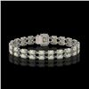 Image 3 : 13.48 ctw Opal & Diamond Bracelet 14K White Gold - REF-236X4A