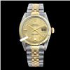 Image 1 : Rolex Ladies Two Tone 14K Gold/SS, Diamond Dial with Fluted Bezel, Sapphire Crystal