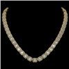 Image 1 : 33.10 ctw Emerald Cut Diamond Micro Pave Necklace 18K Yellow Gold - REF-5182W5H