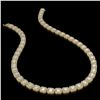 Image 2 : 33.10 ctw Emerald Cut Diamond Micro Pave Necklace 18K Yellow Gold - REF-5182W5H