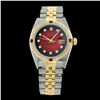 Image 2 : Rolex Men's Two Tone 14K Gold/SS, QuickSet, Diam Dial & Diam/Ruby Bezel