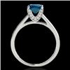 Image 2 : 1.5 ctw SI Certified Fancy Blue Diamond Solitaire Ring 10k White Gold - REF-132N3F