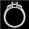 Image 3 : 1.5 ctw Fancy Black Diamond Engagment Ring 18k White Gold - REF-120A2N