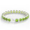 Image 3 : 40 ctw Peridot & Micro VS/SI Diamond Bracelet 14k White Gold - REF-259X8A
