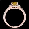 Image 2 : 1.4 ctw Certified SI/I Fancy Intense Yellow Diamond Ring 10k Rose Gold - REF-190F9M