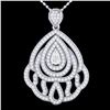 Image 1 : 2 ctw Micro Pave VS/SI Diamond Designer Necklace 18k White Gold - REF-345W5H