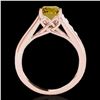 Image 2 : 1.5 ctw Certified SI/I Fancy Intense Yellow Diamond Ring 10k Rose Gold - REF-204R5K