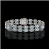 Image 1 : 19.3 ctw Sky Topaz & Diamond Bracelet 14K White Gold - REF-254K5Y
