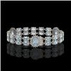 Image 2 : 19.3 ctw Sky Topaz & Diamond Bracelet 14K White Gold - REF-254K5Y
