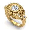 Image 1 : 1.13 ctw VS/SI Diamond Solitaire Art Deco Ring 18k Yellow Gold - REF-360X2A