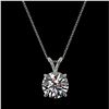 Image 3 : 2 ctw Certified Quality Diamond Solitaire Necklace 10k White Gold - REF-449W5H