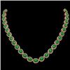 29.73 ctw Jade & Diamond Micro Pave Halo Necklace 10k Rose Gold - REF-588M5G