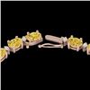 61.85 ctw Citrine & VS/SI Diamond Eternity Necklace 10k Rose Gold - REF-300N2F