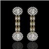 Image 1 : 7.47 ctw Rare Oval Diamond Earrings 18K Yellow Gold - REF-1286K8Y