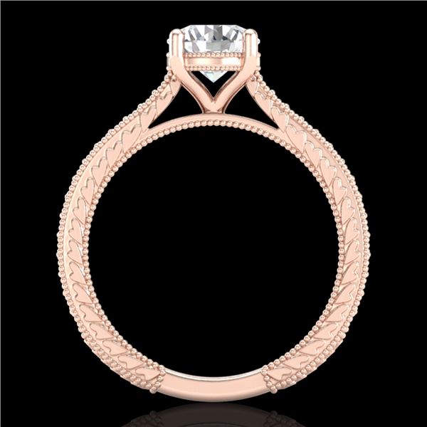 1.45 ctw VS/SI Diamond Solitaire Art Deco Ring 18k Rose Gold - REF-400H2R