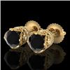 1.85 ctw Fancy Black Diamond Art Deco Stud Earrings 18k Yellow Gold - REF-107K3Y