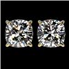 2.50 ctw VS/SI Quality Cushion Diamond Stud Earrings 10k Yellow Gold - REF-601A4N