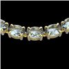 45 ctw Aquamarine Eternity Designer Necklace 14k Yellow Gold - REF-418X5A