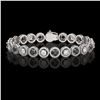 8.83 ctw Black & Diamond Micro Pave Bracelet 18K White Gold - REF-569A5N