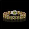 Image 3 : 17.35 ctw Tourmaline & Diamond Bracelet 14K Rose Gold - REF-245K5Y