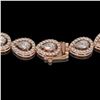 Image 3 : 17.28 ctw Pear Cut Diamond Micro Pave Necklace 18K Rose Gold - REF-1497G3W