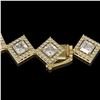 Image 3 : 26.88 ctw Princess Cut Diamond Micro Pave Necklace 18K Yellow Gold - REF-3684N3F