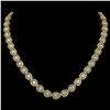 28.74 ctw Pear Cut Diamond Micro Pave Necklace 18K Yellow Gold - REF-3951G8W