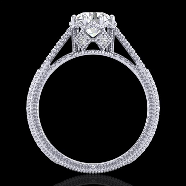 1.25 ctw VS/SI Diamond Art Deco Ring 18k White Gold - REF-330A2N