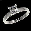 Image 2 : 1 ctw VS/SI Quality Princess Diamond Engagment Ring 10k White Gold - REF-243G2W