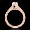1 ctw VS/SI Diamond Solitaire Art Deco Ring 18k Rose Gold - REF-330W2H
