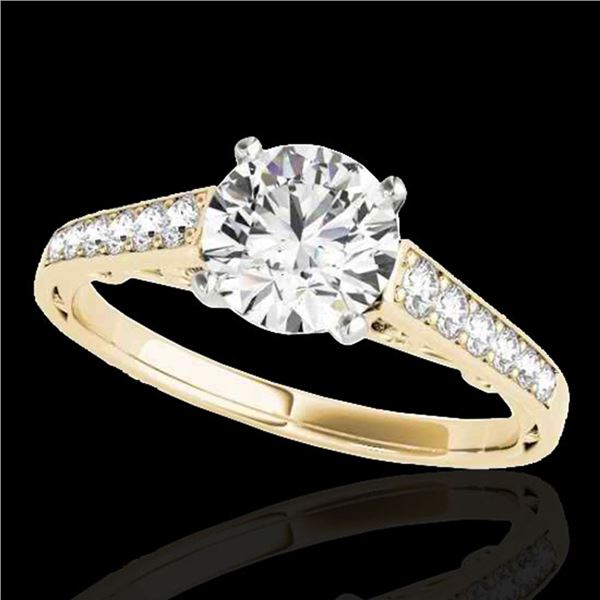1.35 ctw Certified Diamond Solitaire Ring 10k Yellow Gold - REF-177R3K