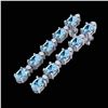 12.47 ctw Aquamarine & VS/SI Certified Diamond Earrings 10k White Gold - REF-143G6W