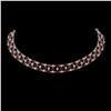 31.85 ctw Garnet & Diamond Necklace 10K White Gold - REF-427M3G