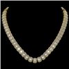 40.3 ctw Emerald Cut Diamond Micro Pave Necklace 18K Yellow Gold - REF-6301R5K