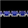 29 ctw Sapphire Eternity Designer Bracelet 14k White Gold - REF-137X5A
