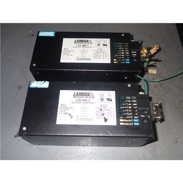 Lot of (2) NEMIC LAMBDA #LZS-500-3 POWER SUPPLIES