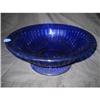 Image 1 : 012: Large Fenton Cobalt Fruit Console Bowl