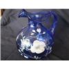 Image 1 : 013: Fenton Cobalt and Pointed Pitcher Blown Art Glass